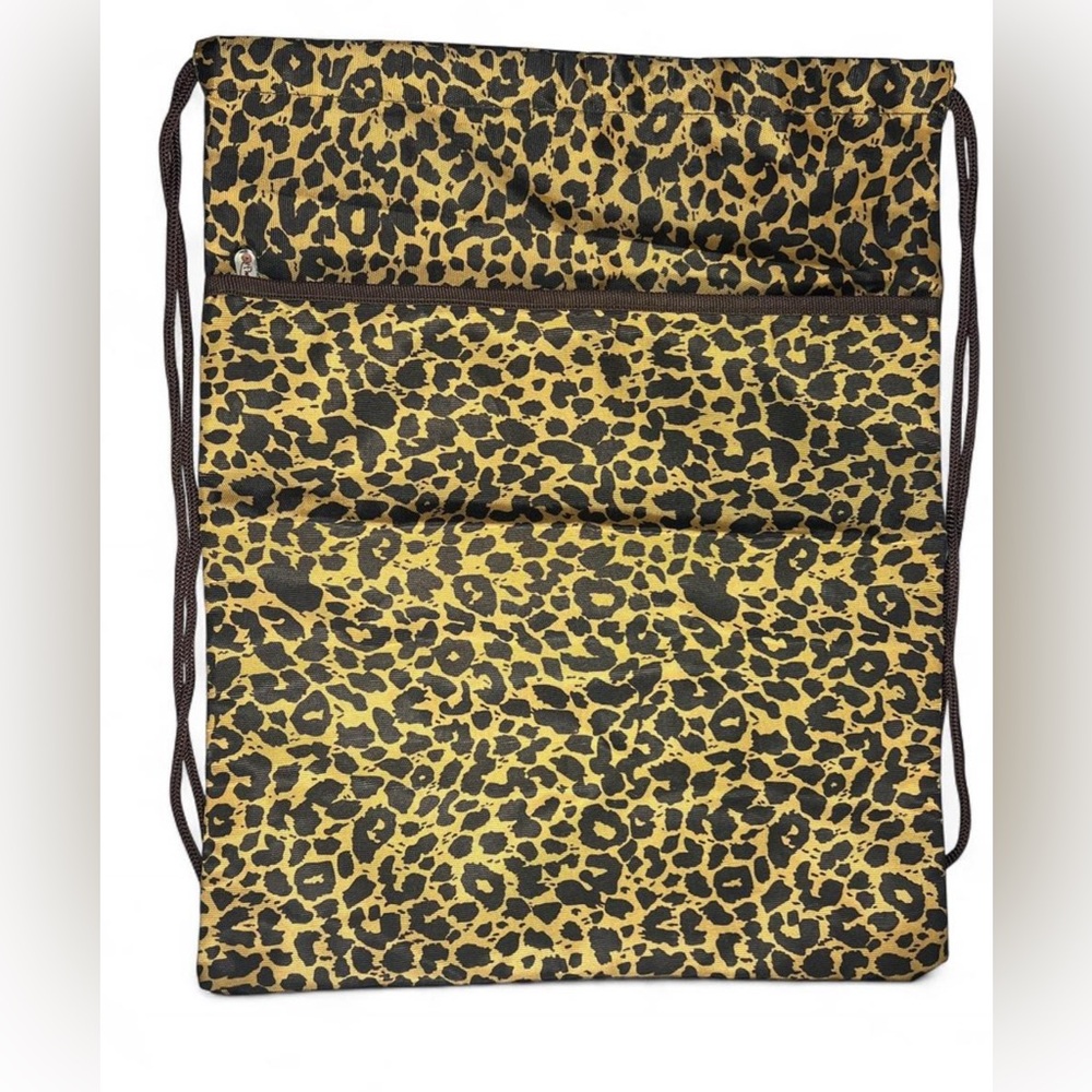 Penelope Ann Leopard Print Drawstring Organizational Bag